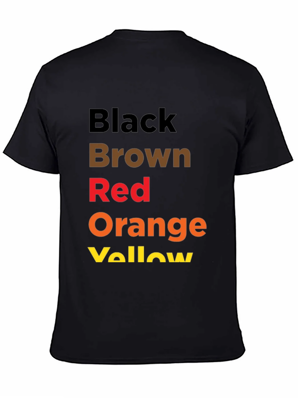 Color Block Mens Crewneck T-Shirt