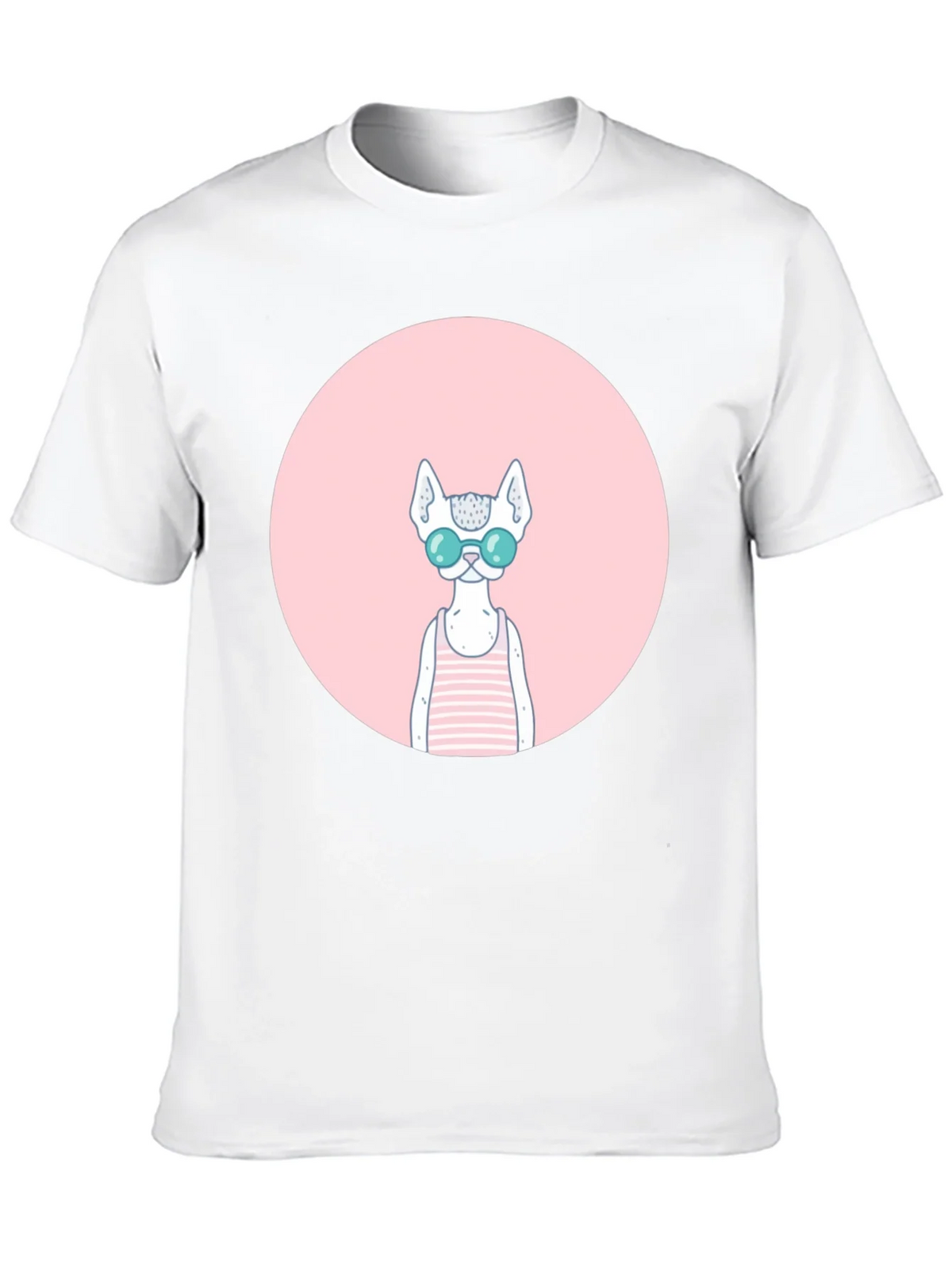 Cool Cat Graphic Tee - Black Cotton Blend