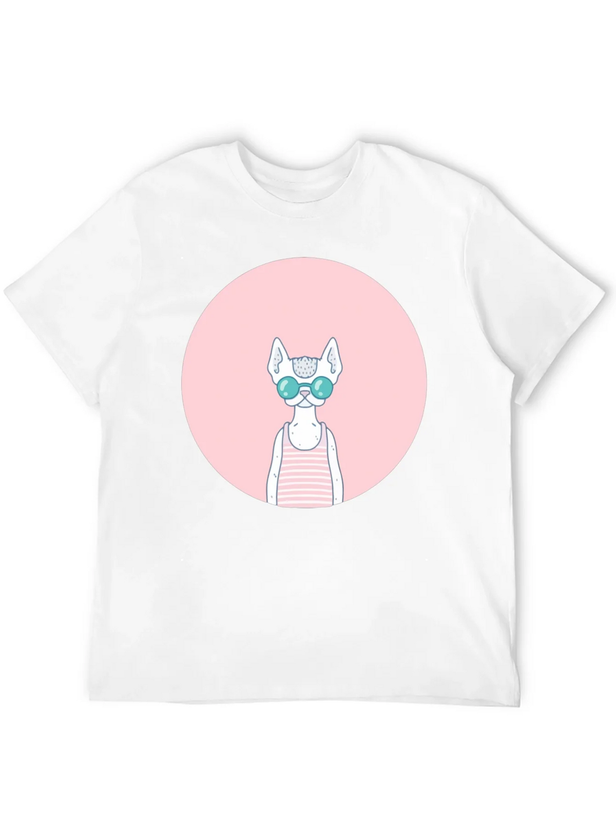 Cool Cat Graphic Tee - Black Cotton Blend