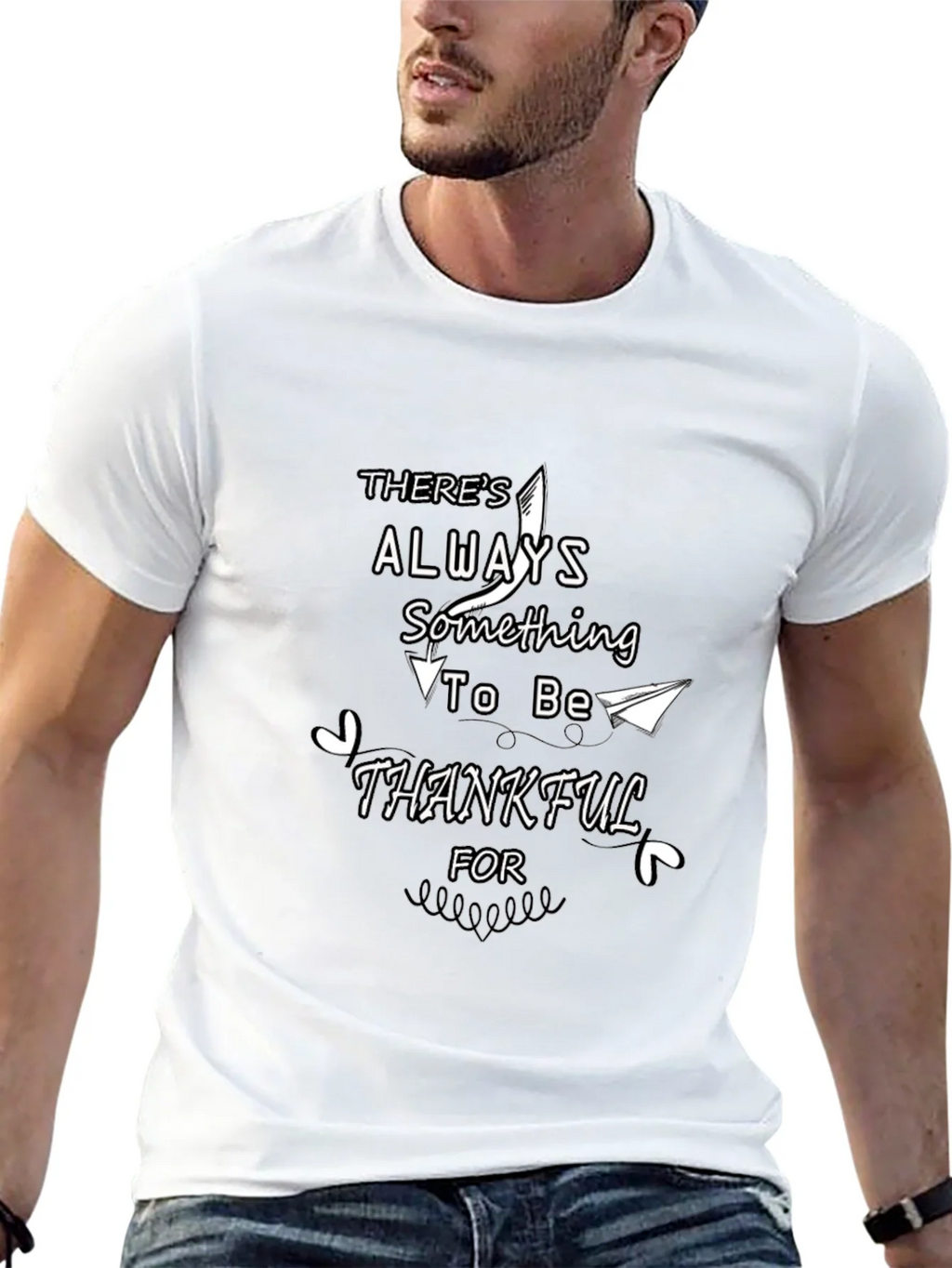 Thankful Graphic T-Shirt - Black