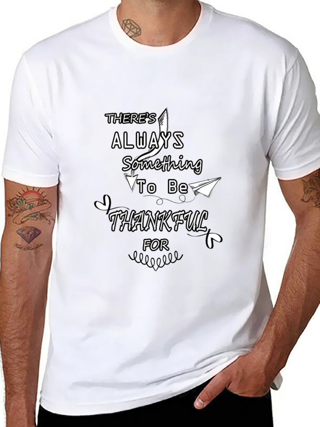 Thankful Graphic T-Shirt - Black