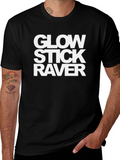 Glow Stick Raver Black Tee - EDM Festival Ready!