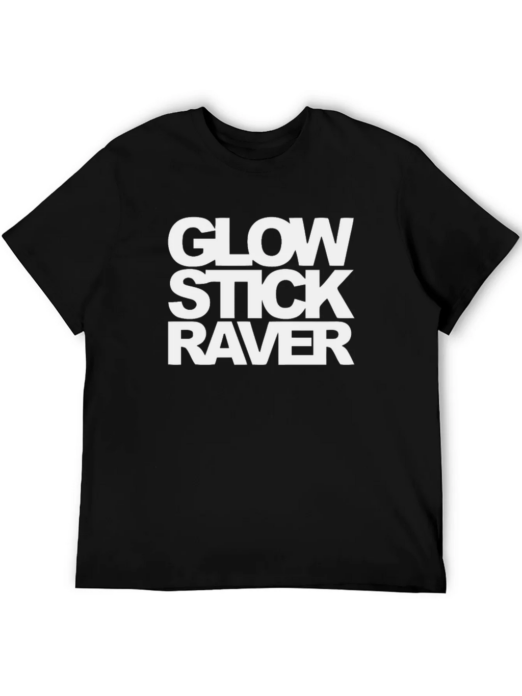 Glow Stick Raver Black Tee - EDM Festival Ready!