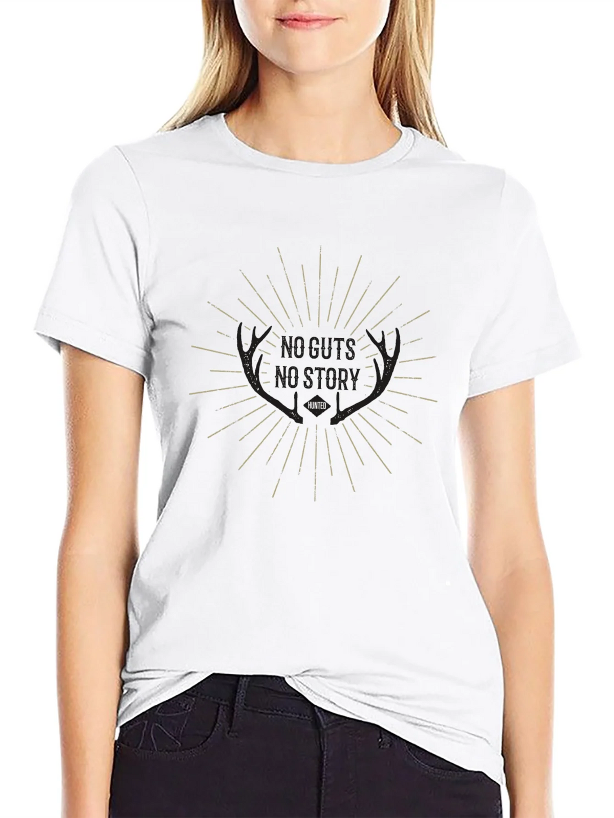 Hunted Graphic Tee: No Guts No Story