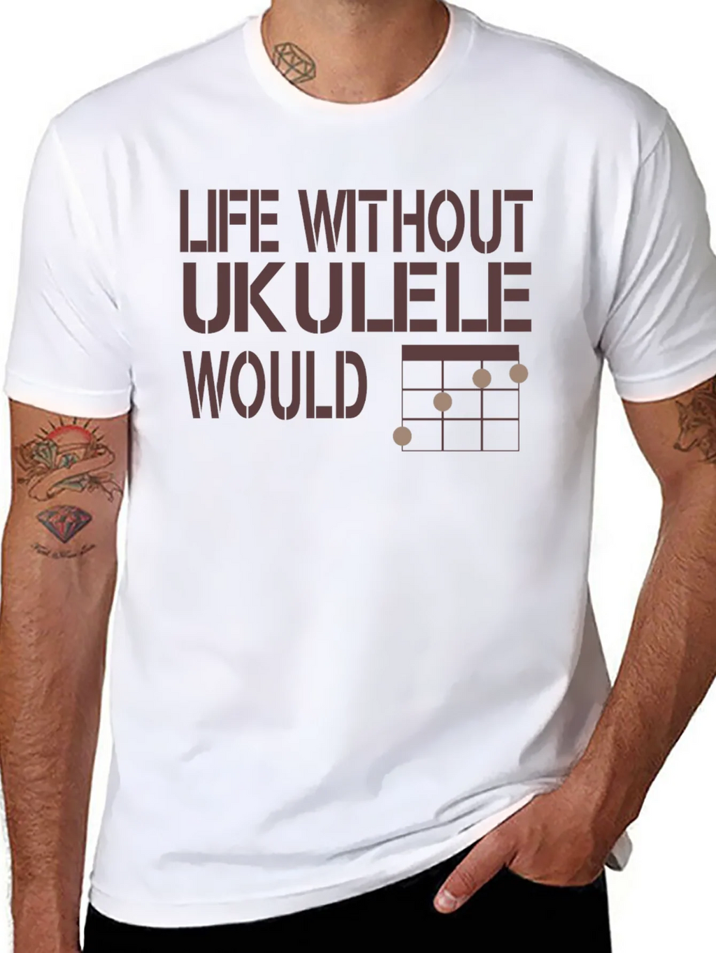 Life Without Ukulele T-Shirt - Music Lover Tee