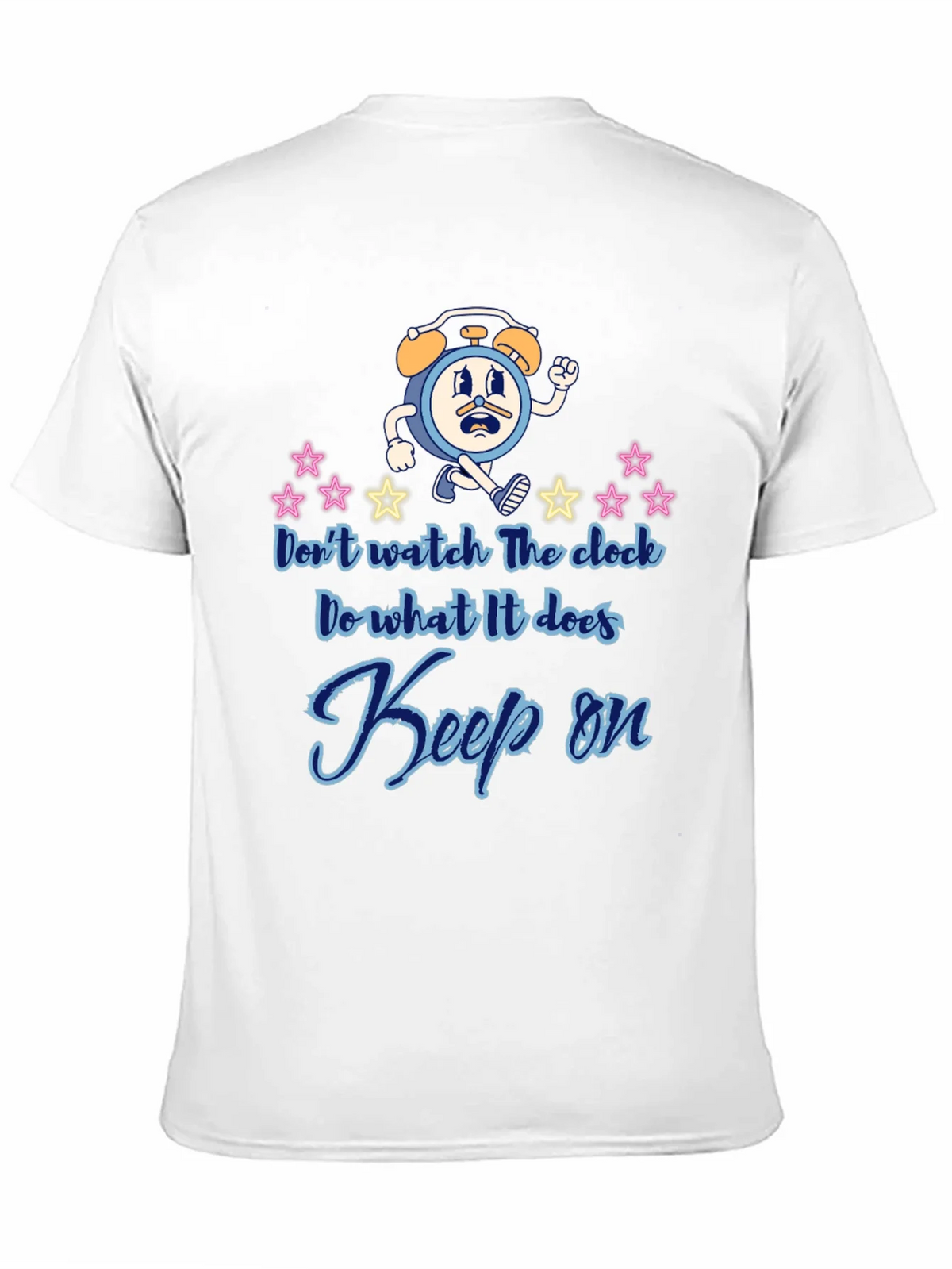 Keep On T-Shirt - Fun Cartoon Clock Graphic Tee