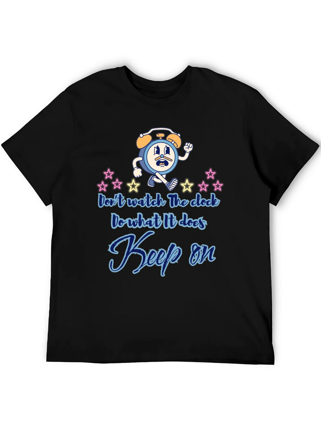 Keep On T-Shirt - Fun Cartoon Clock Graphic Tee