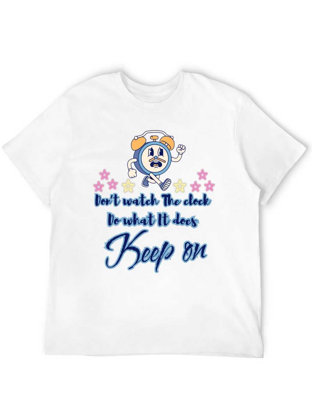 Keep On T-Shirt - Fun Cartoon Clock Graphic Tee