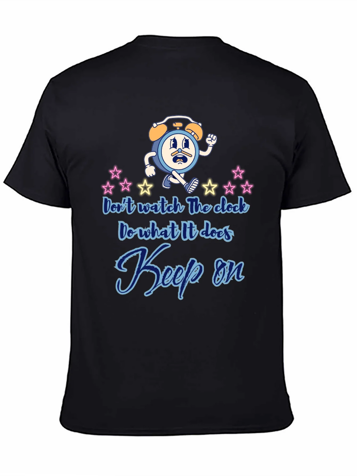 Keep On T-Shirt - Fun Cartoon Clock Graphic Tee