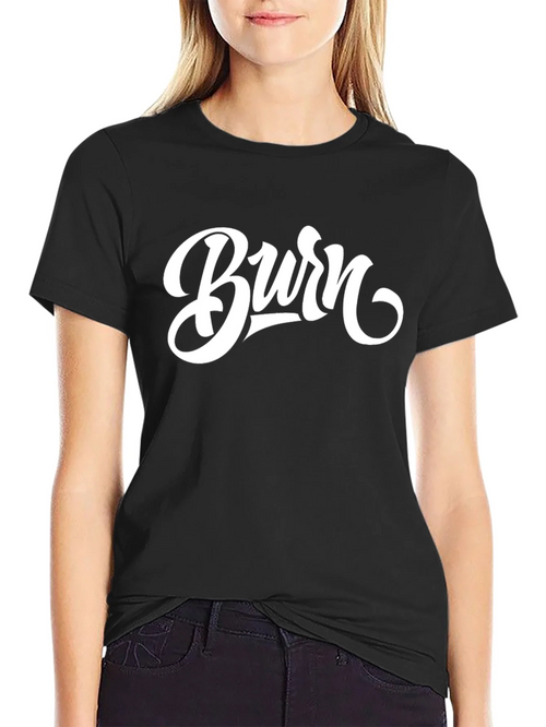 Burn Graphic Tee - Stylish Black T-Shirt