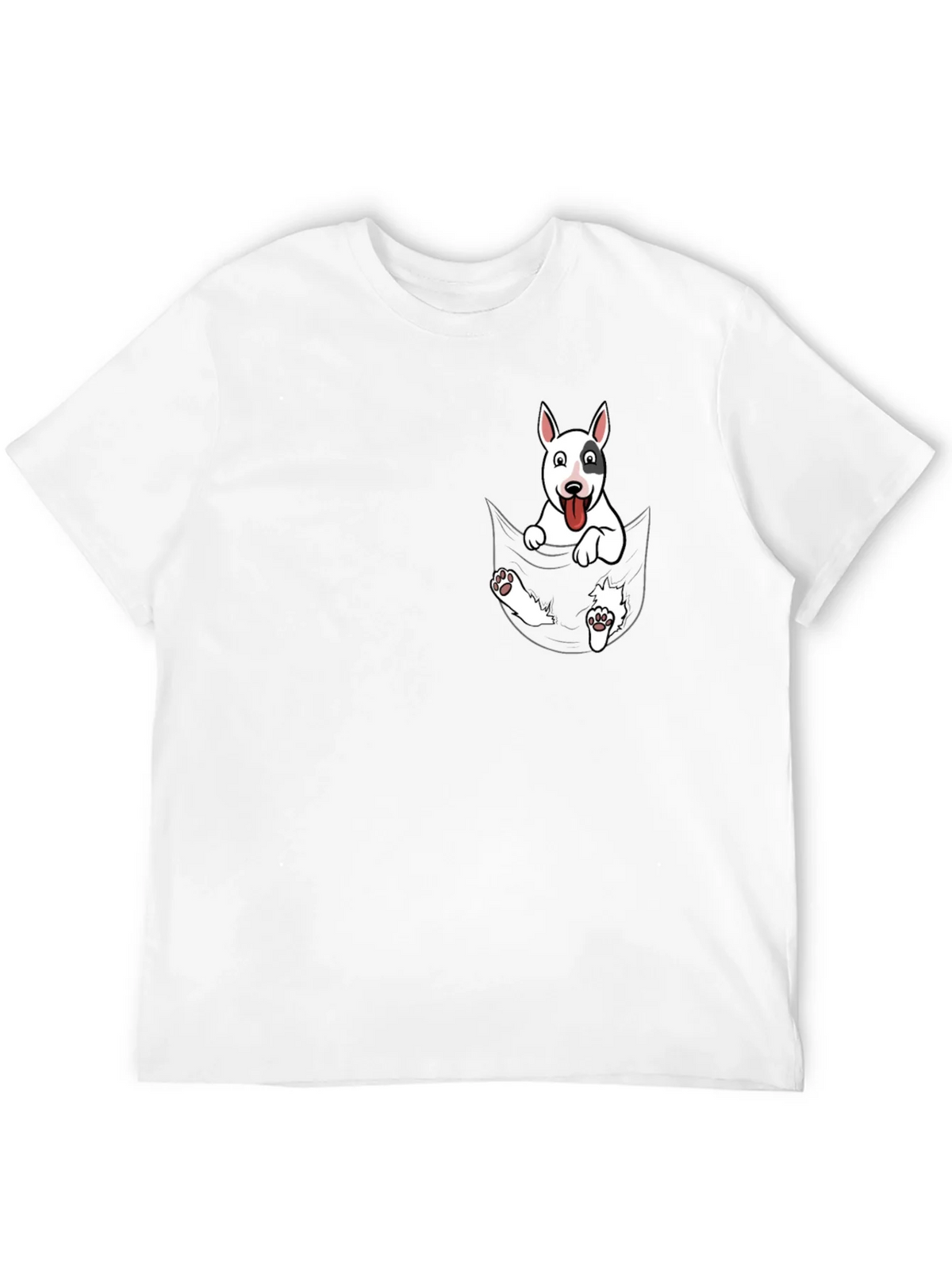 Dog Pocket T-Shirt - Black Bull Terrier Tee