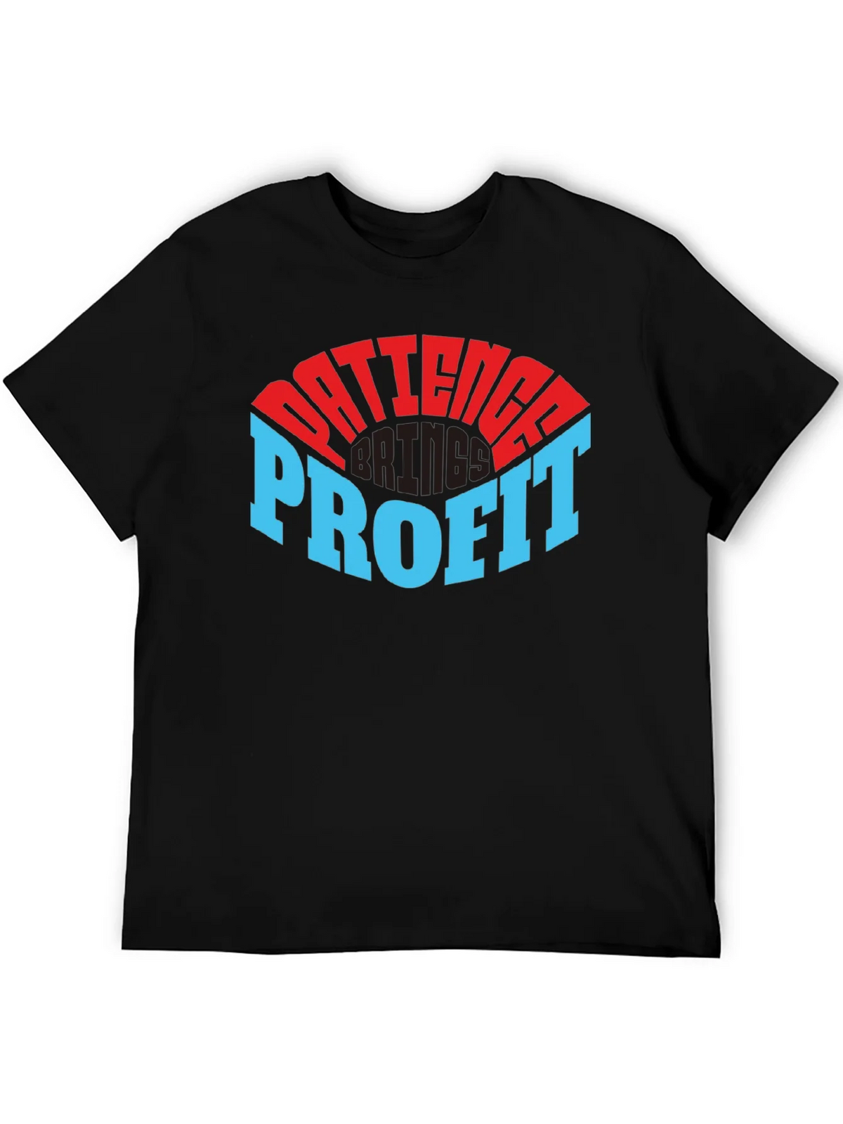 Patience Profit Graphic Tee - Black