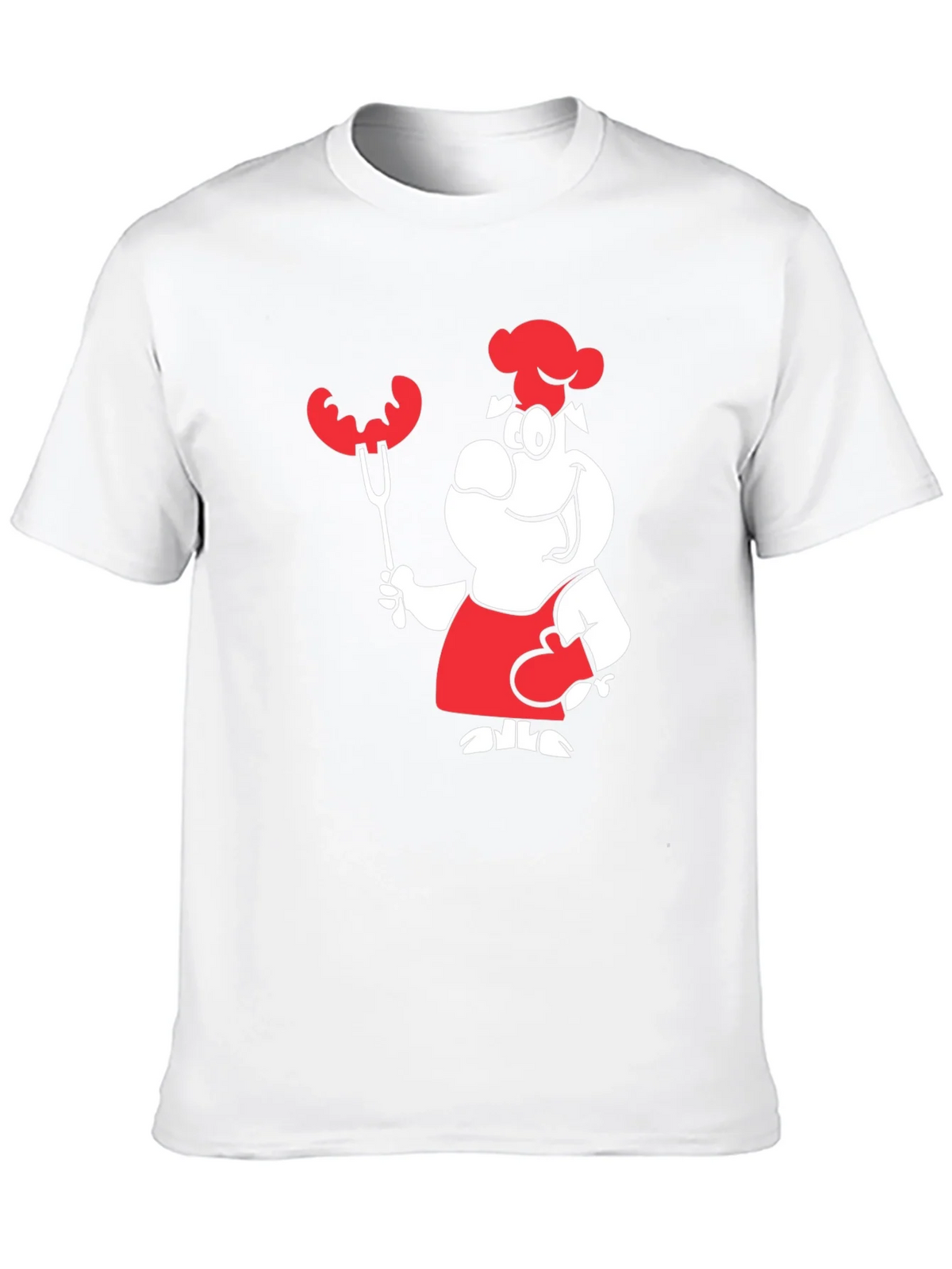 Chef Cartoon Graphic T-Shirt BBQ Grill Master Design
