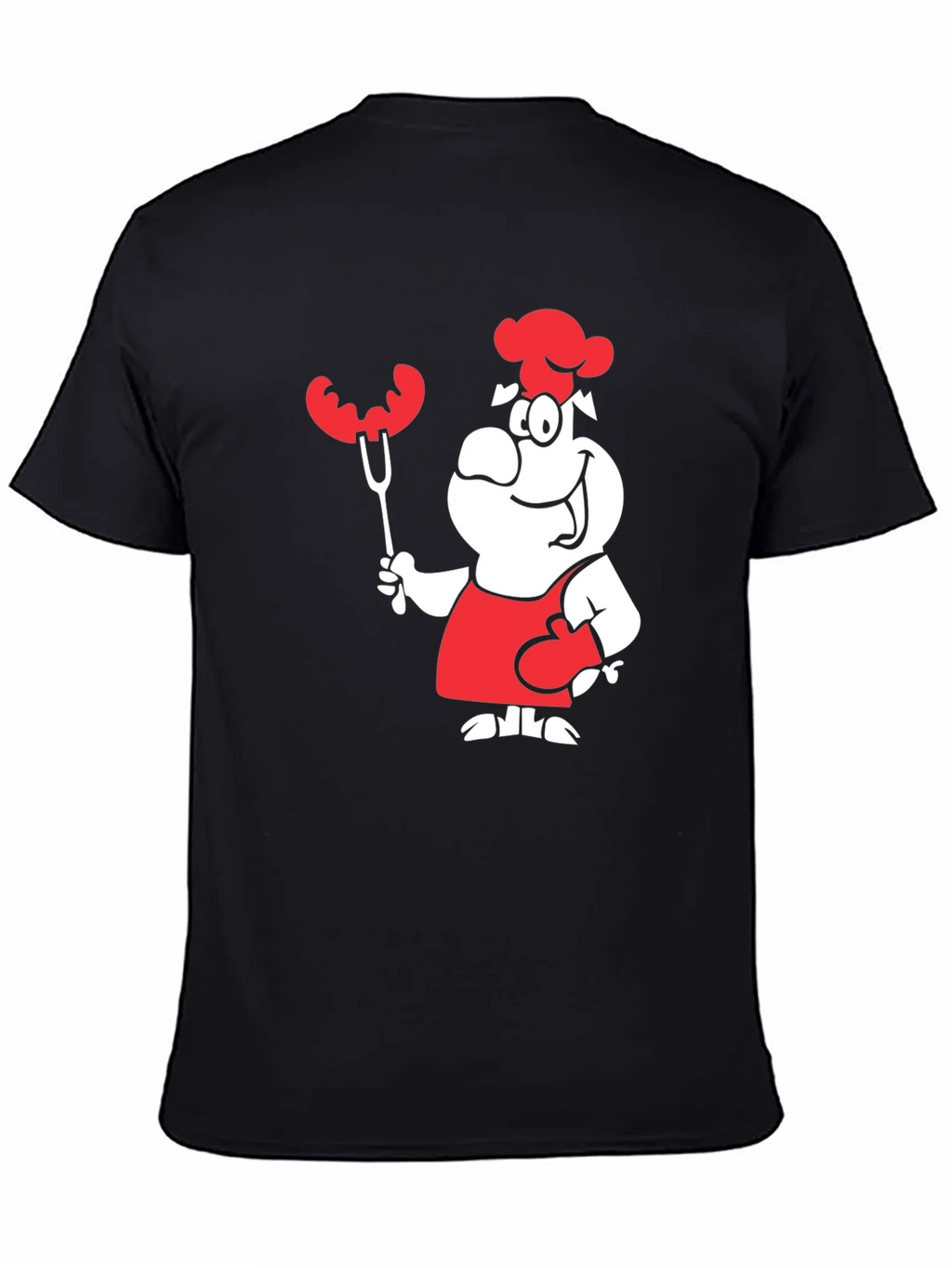 Chef Cartoon Graphic T-Shirt BBQ Grill Master Design