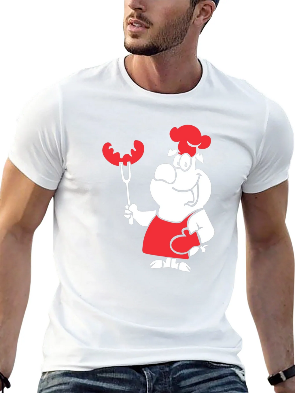 Chef Cartoon Graphic T-Shirt BBQ Grill Master Design