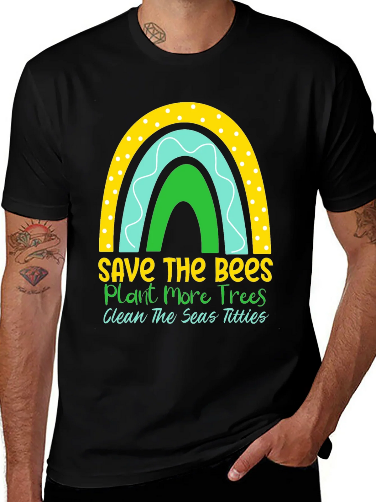 Save the Bees Graphic Tee - Environmental Awareness