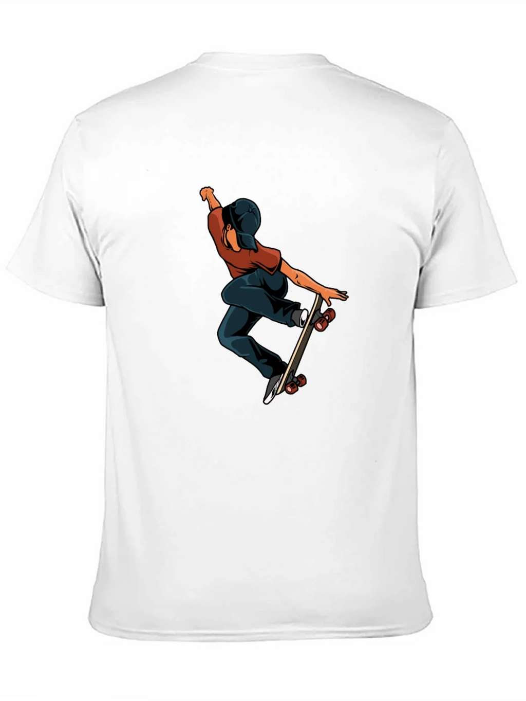 Skateboard Graphic Tee - Cool Black Cotton T-Shirt