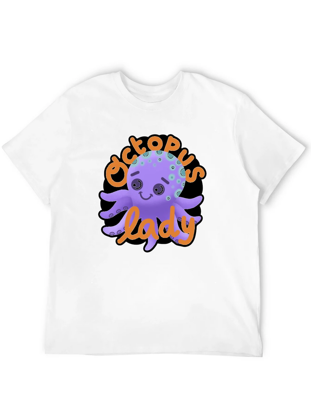 Octopus Lady Graphic Tee - Unique Black T-Shirt