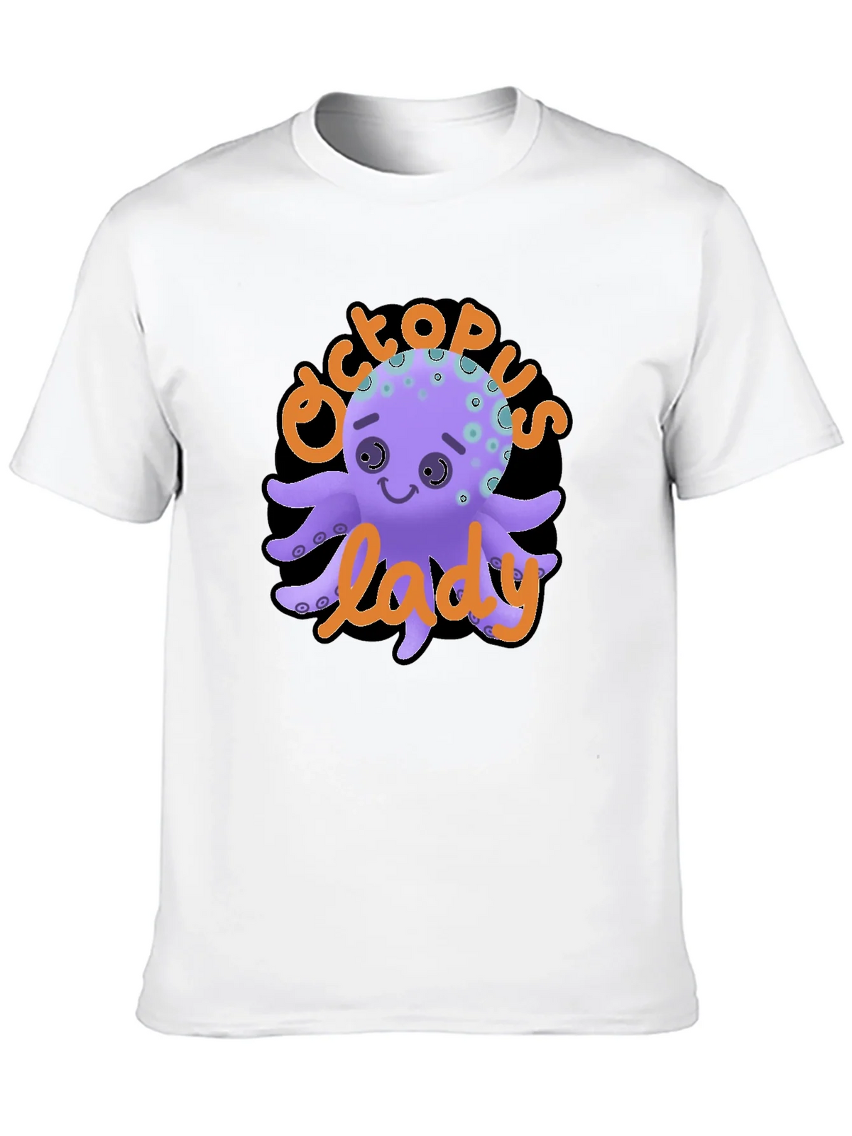 Octopus Lady Graphic Tee - Unique Black T-Shirt
