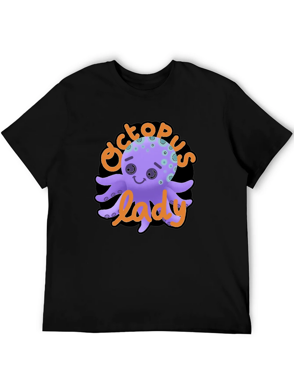 Octopus Lady Graphic Tee - Unique Black T-Shirt