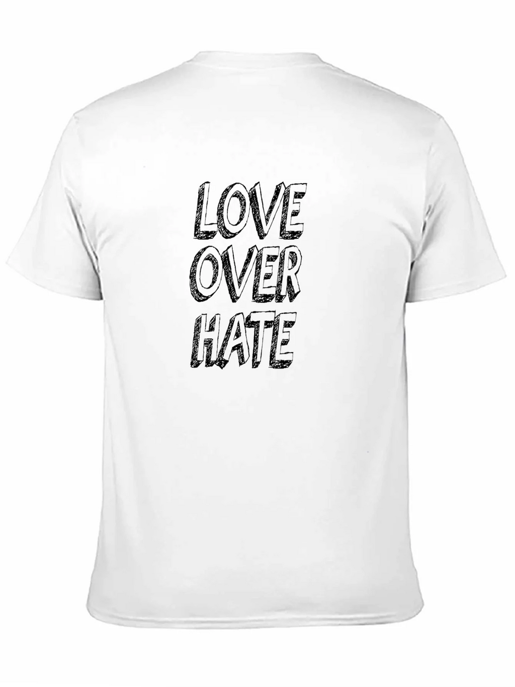 Love Over Hate Graphic Tee - Black Cotton T-Shirt