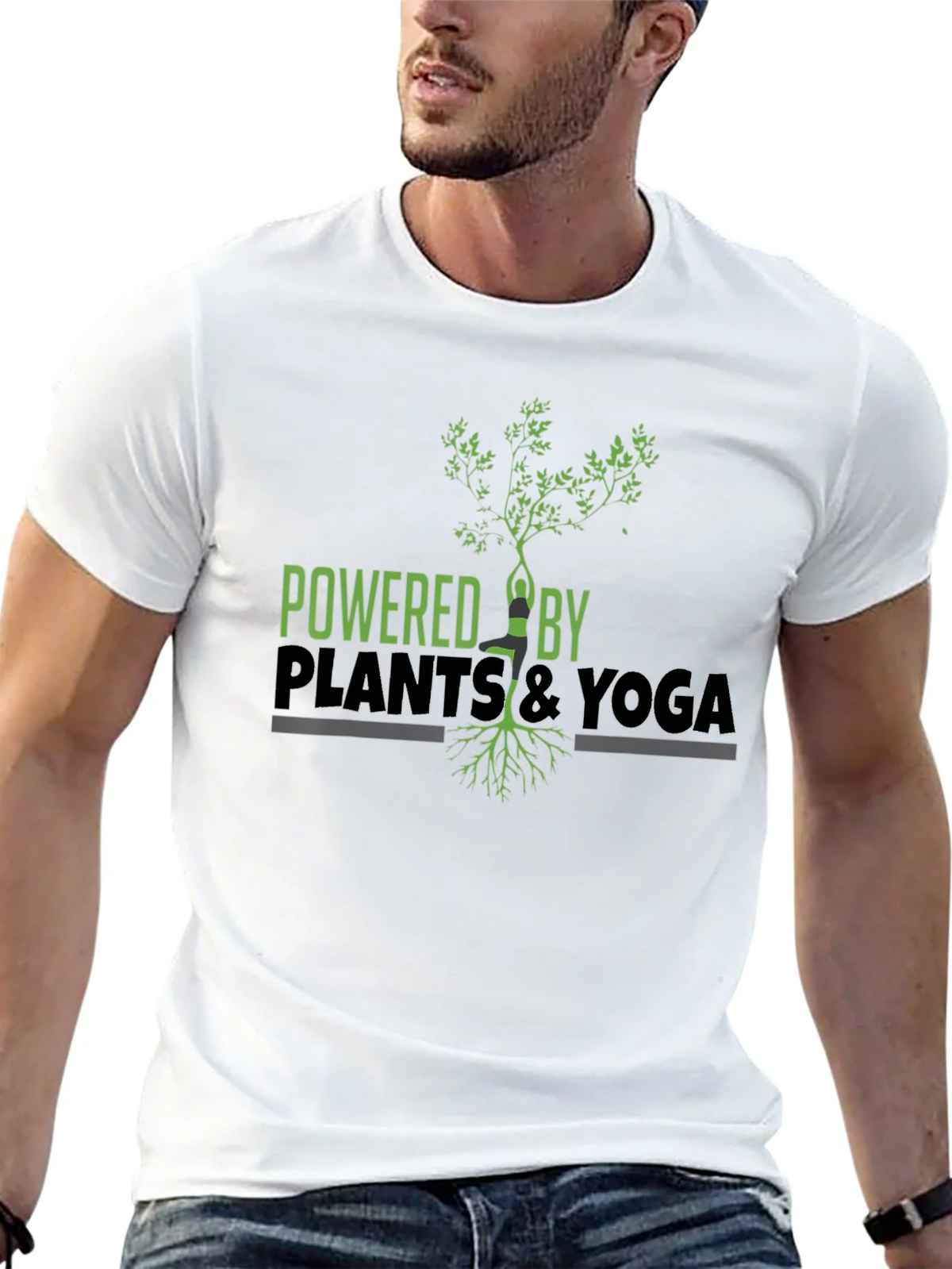 Powered by Plants & Yoga Graphic T-Shirt