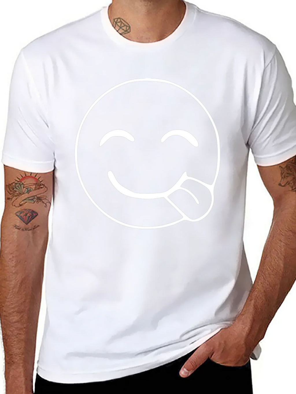 Funny Emoji Black T-Shirt
