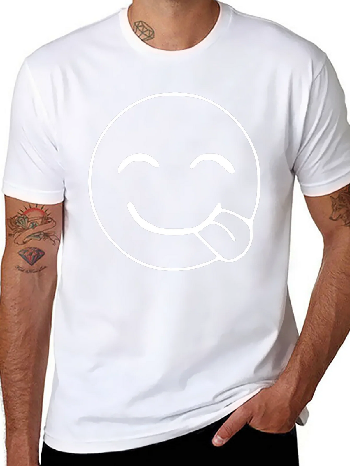 Funny Emoji Black T-Shirt