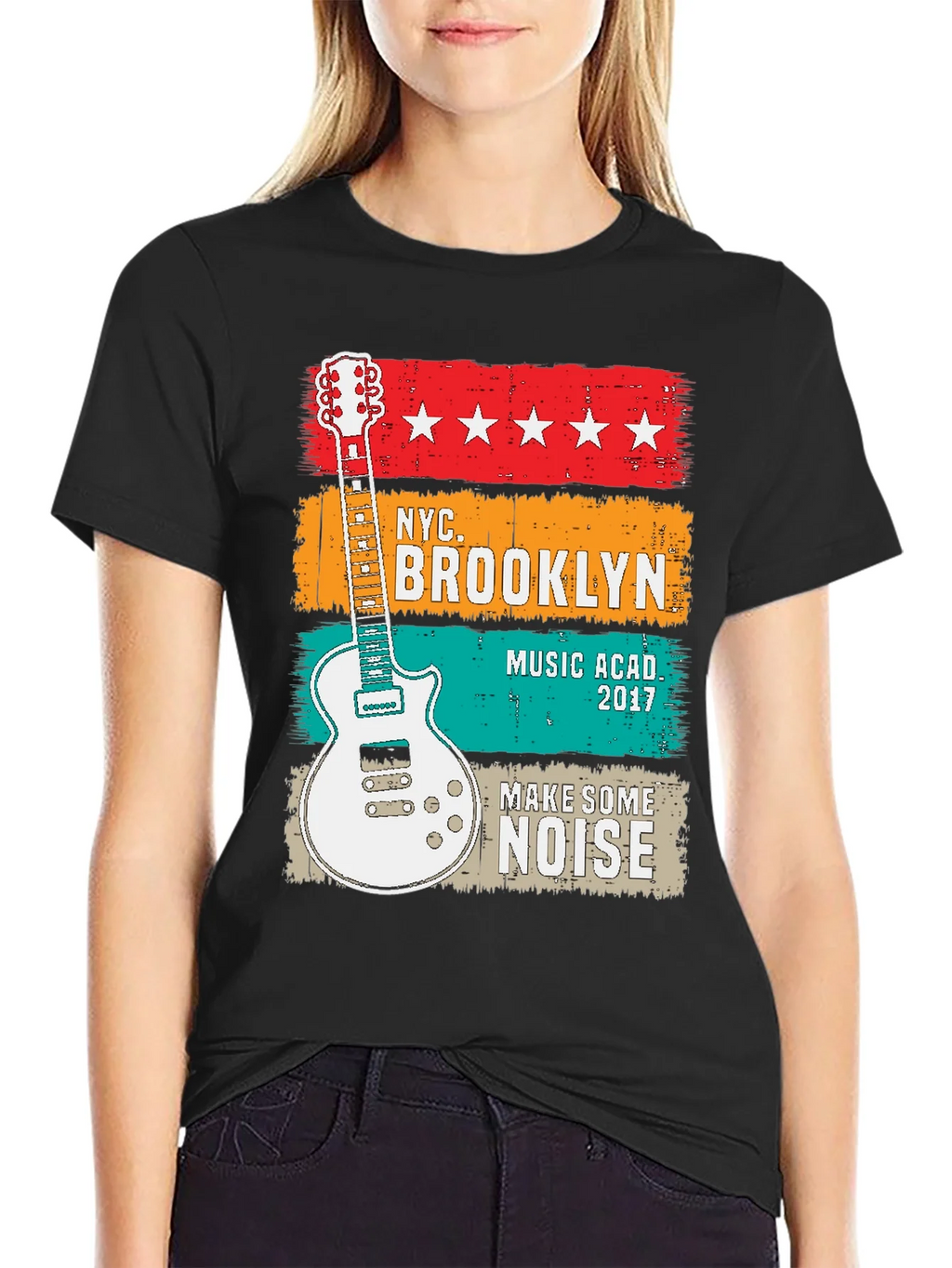 NYC Brooklyn Music Academy Guitar T-Shirt