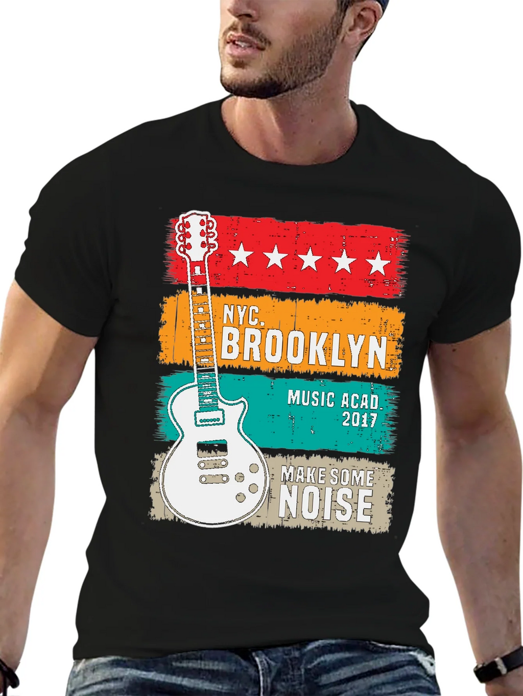 NYC Brooklyn Music Academy Guitar T-Shirt