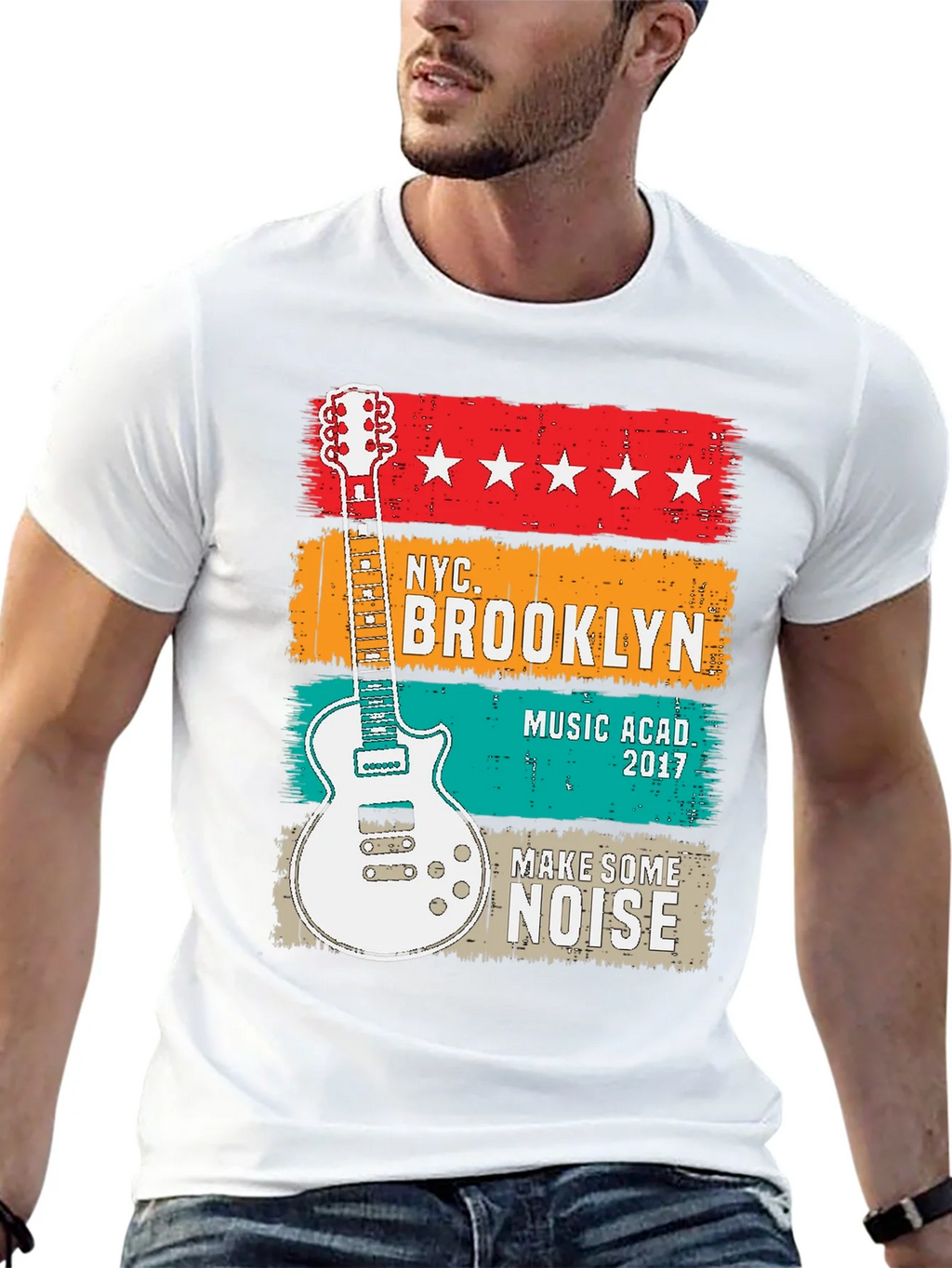 NYC Brooklyn Music Academy Guitar T-Shirt