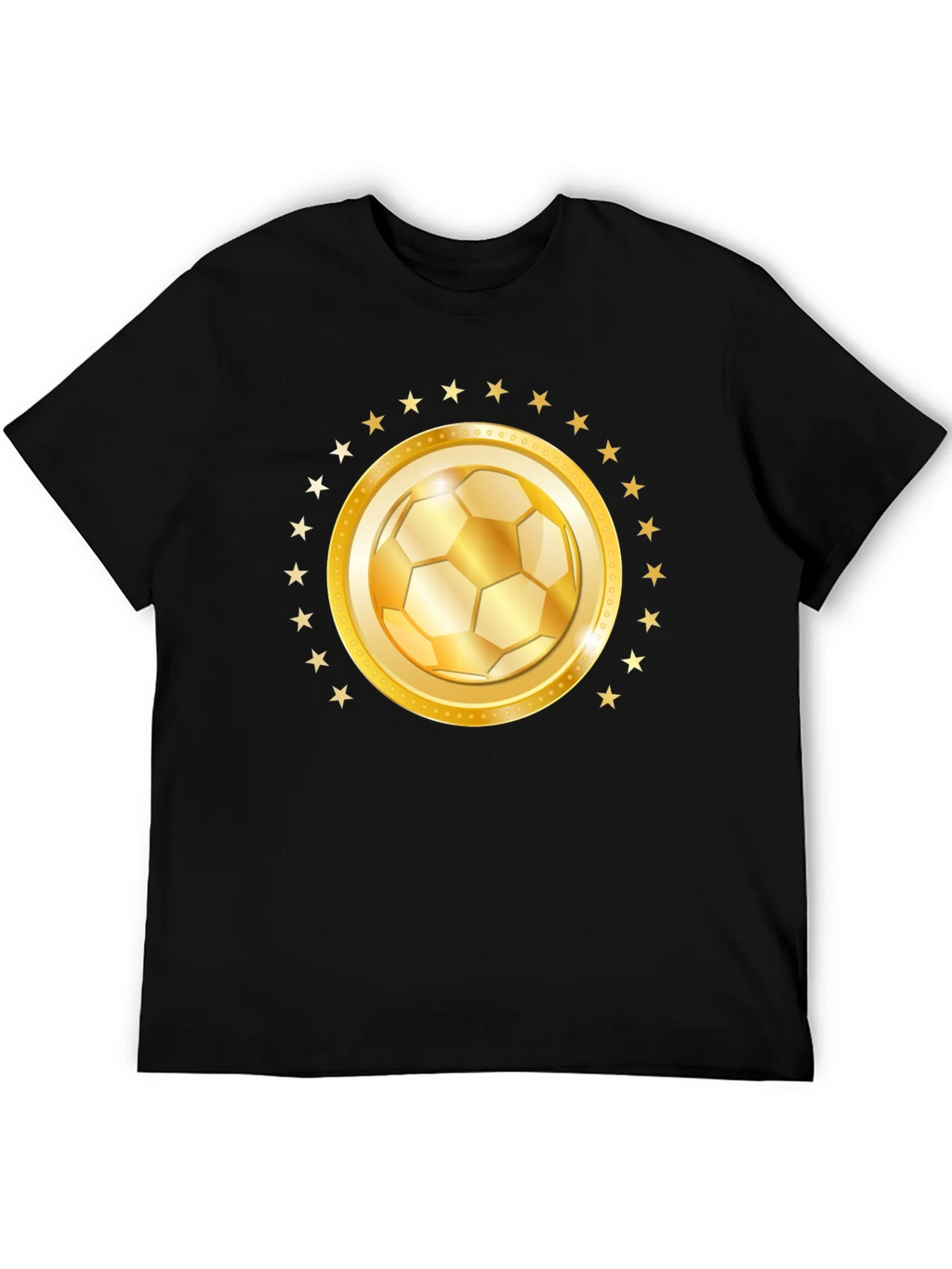 Golden Soccer Ball Star T-Shirt