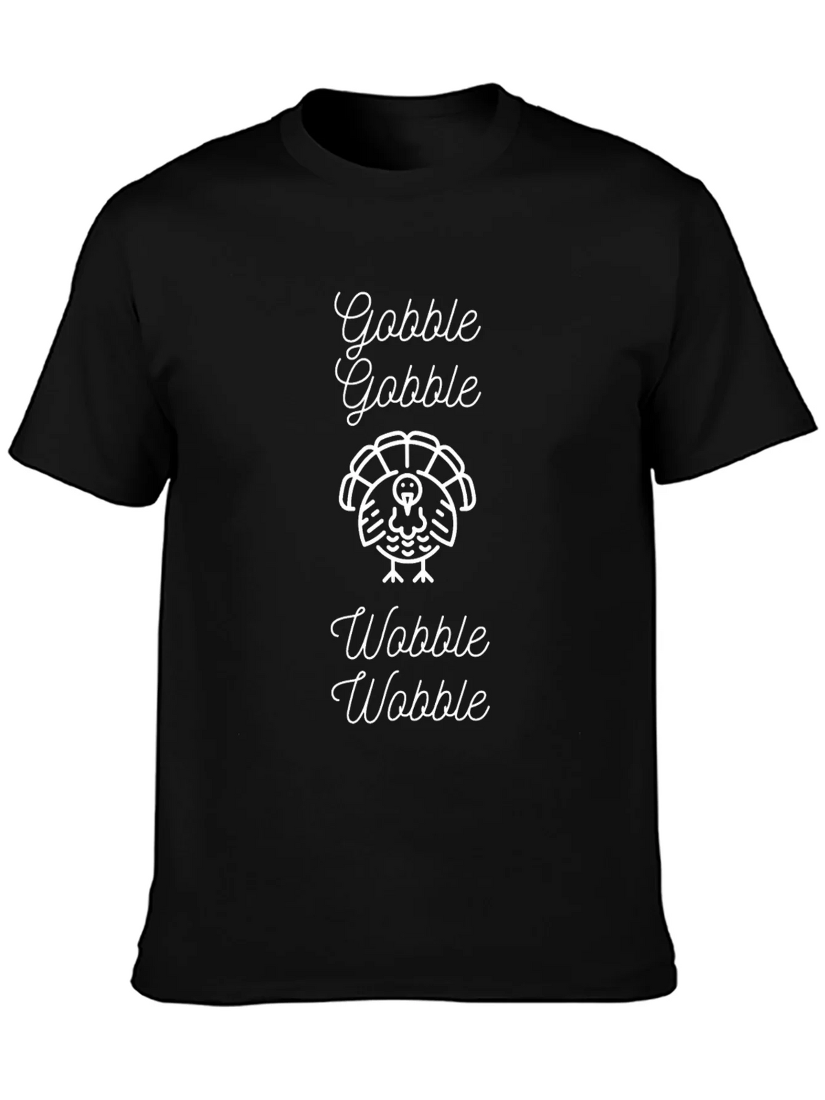 Gobble Wobble Turkey Graphic Tee - Thanksgiving Fun!