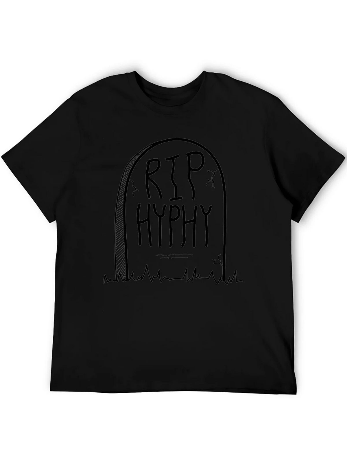 RIP Hyphy Tombstone Graphic Tee - Black