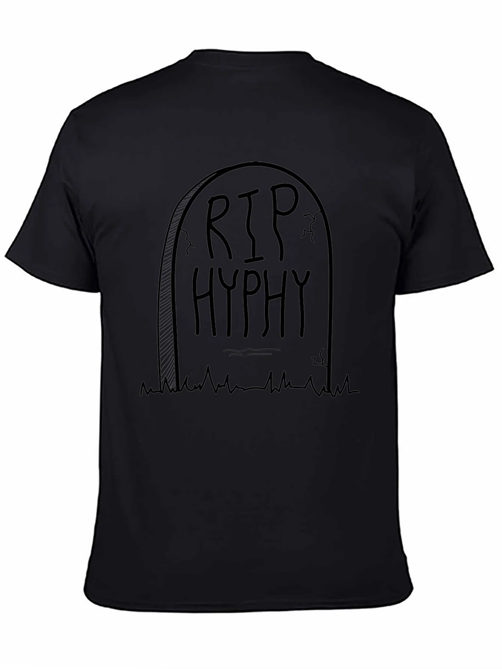 RIP Hyphy Tombstone Graphic Tee - Black