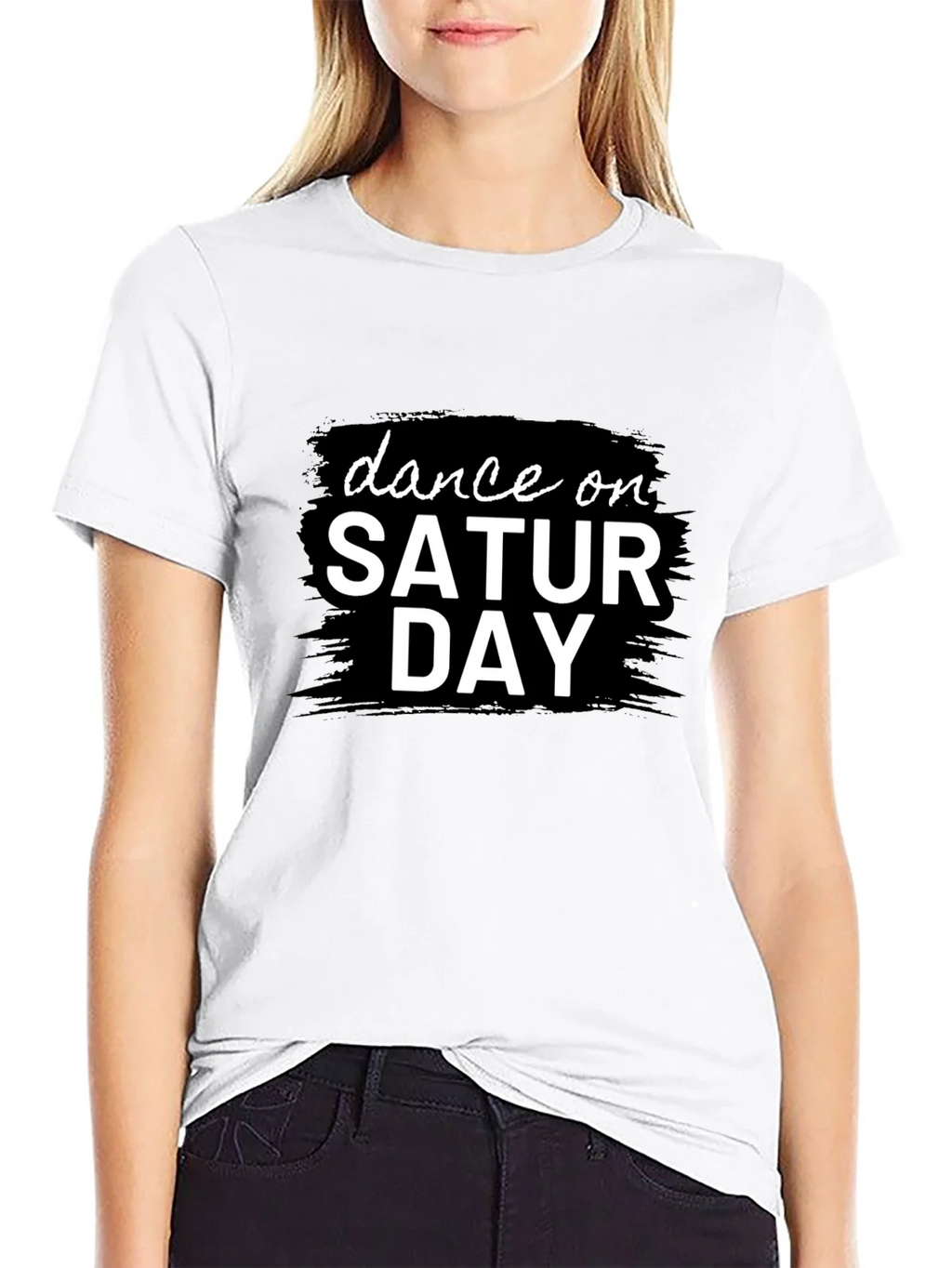 Dance On Saturday Black Graphic Tee
