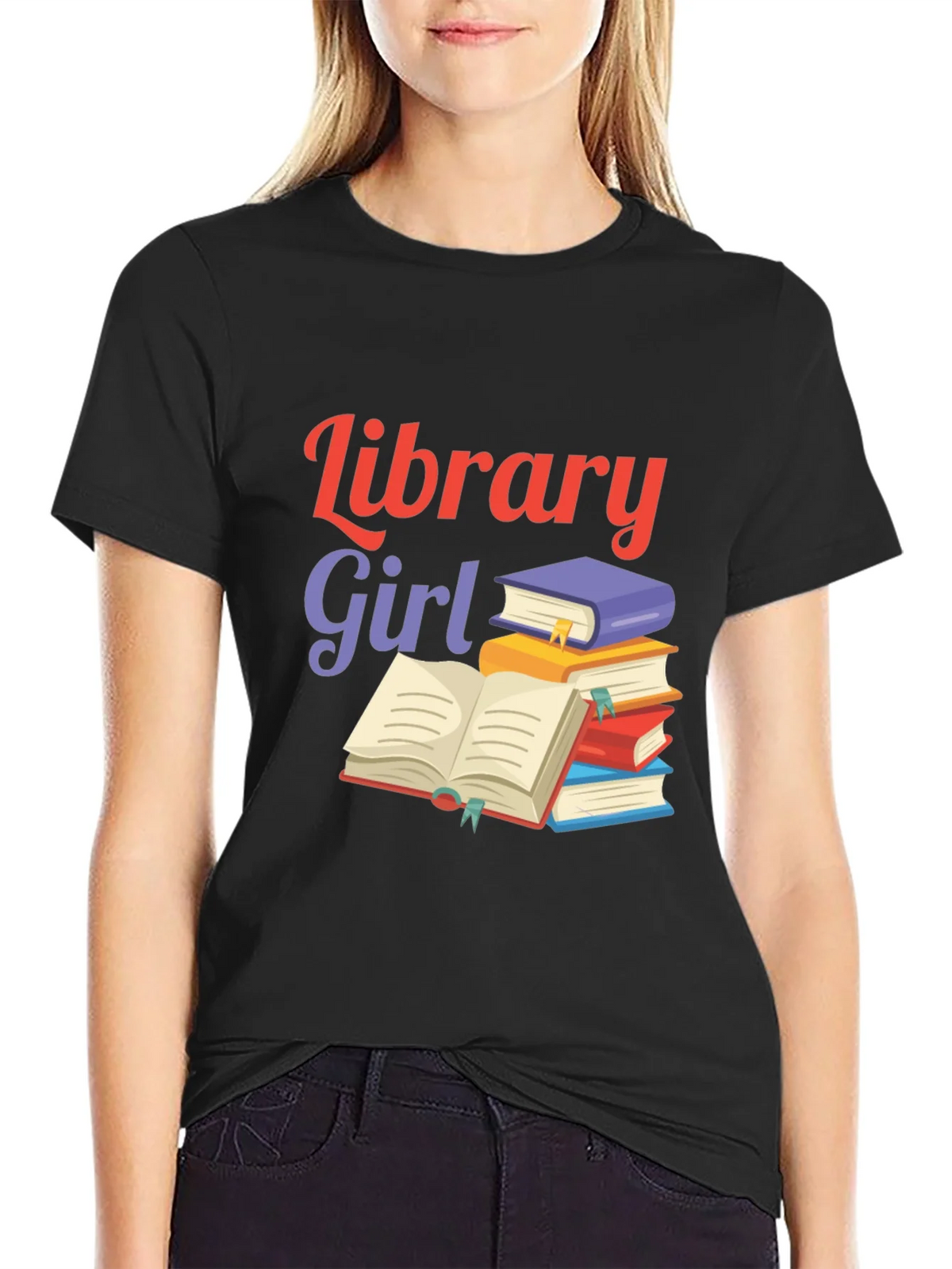 Library Girl Book Lover T-Shirt