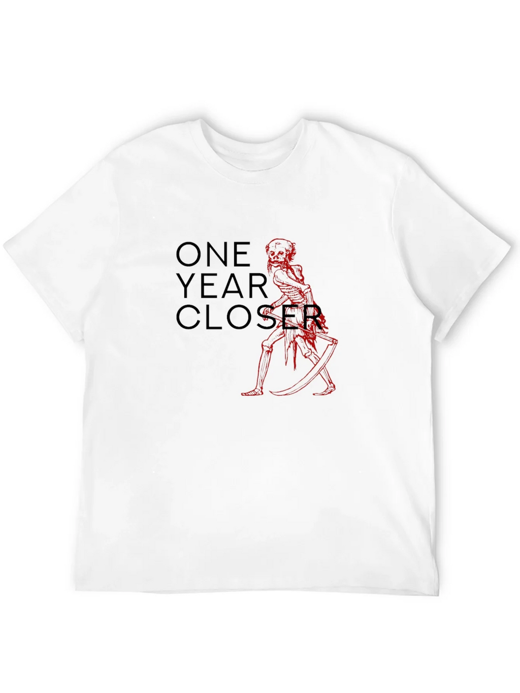One Year Closer Black Graphic Tee