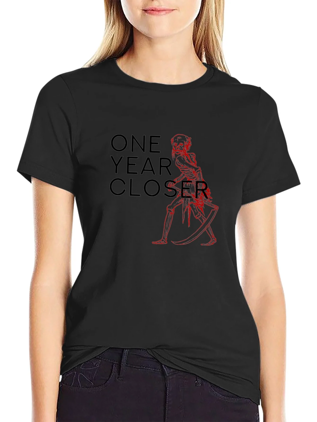 One Year Closer Black Graphic Tee