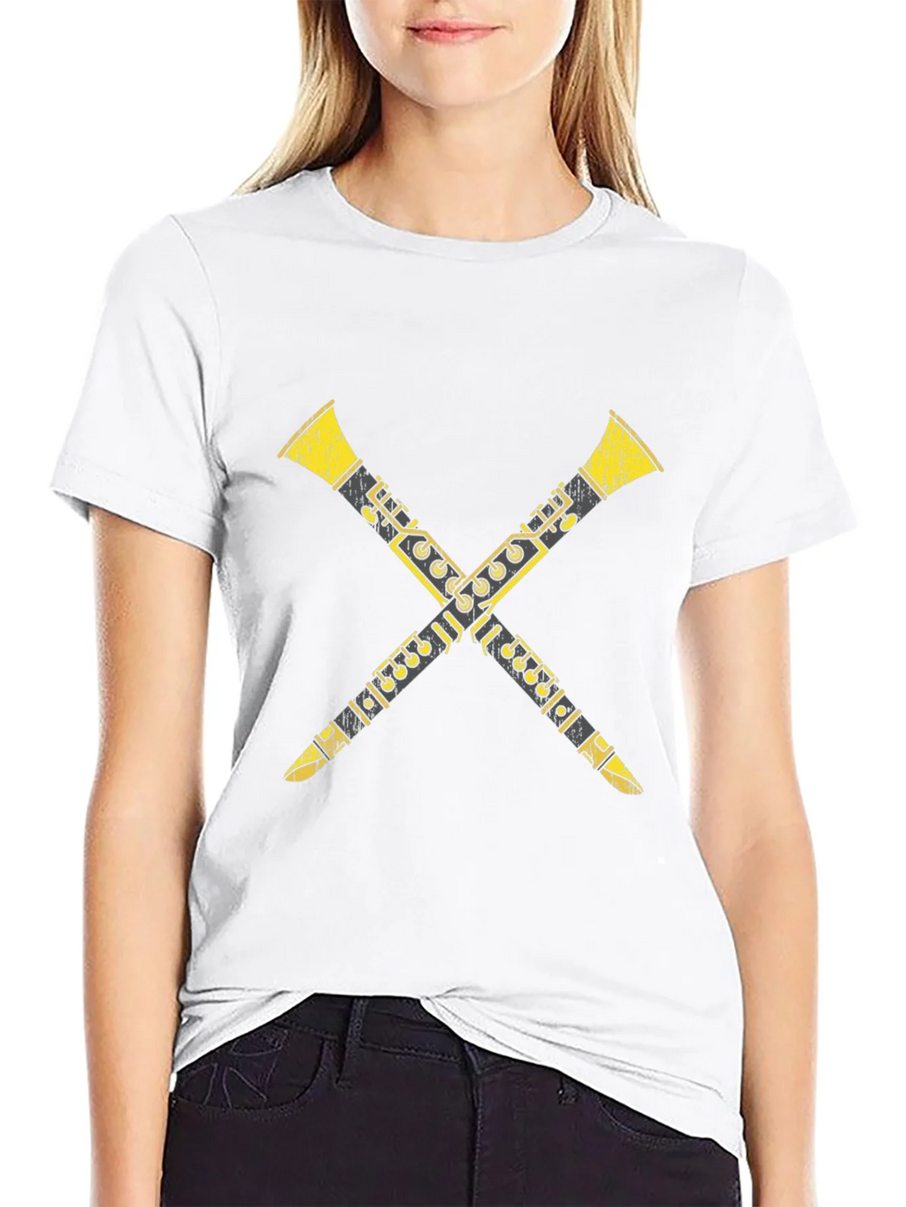 Crossed Clarinets Graphic Tee - Musicians T-Shirt