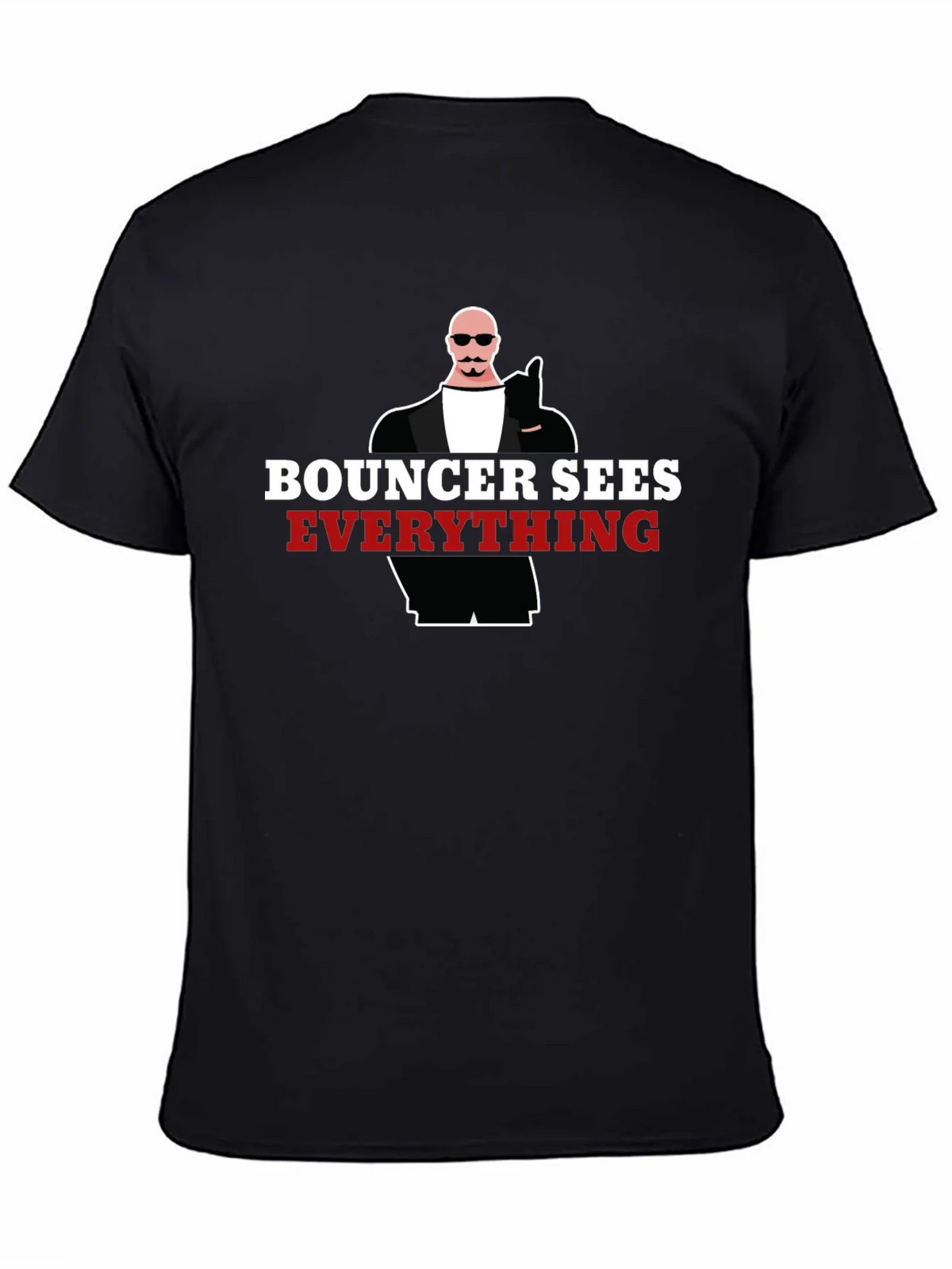 Bouncer Sees Everything Graphic Tee - Black
