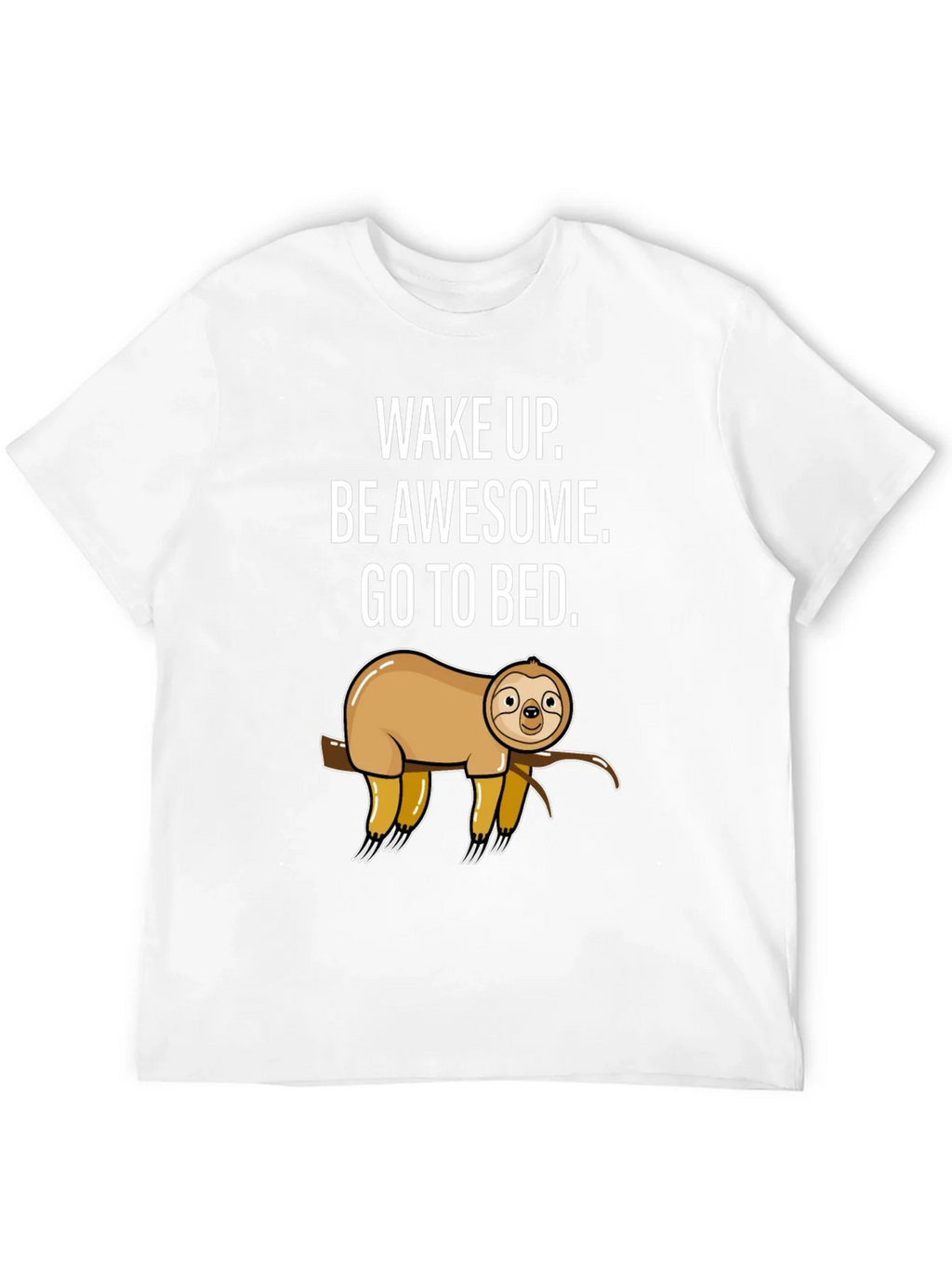 Sloth Graphic T-Shirt - Wake Up Be Awesome
