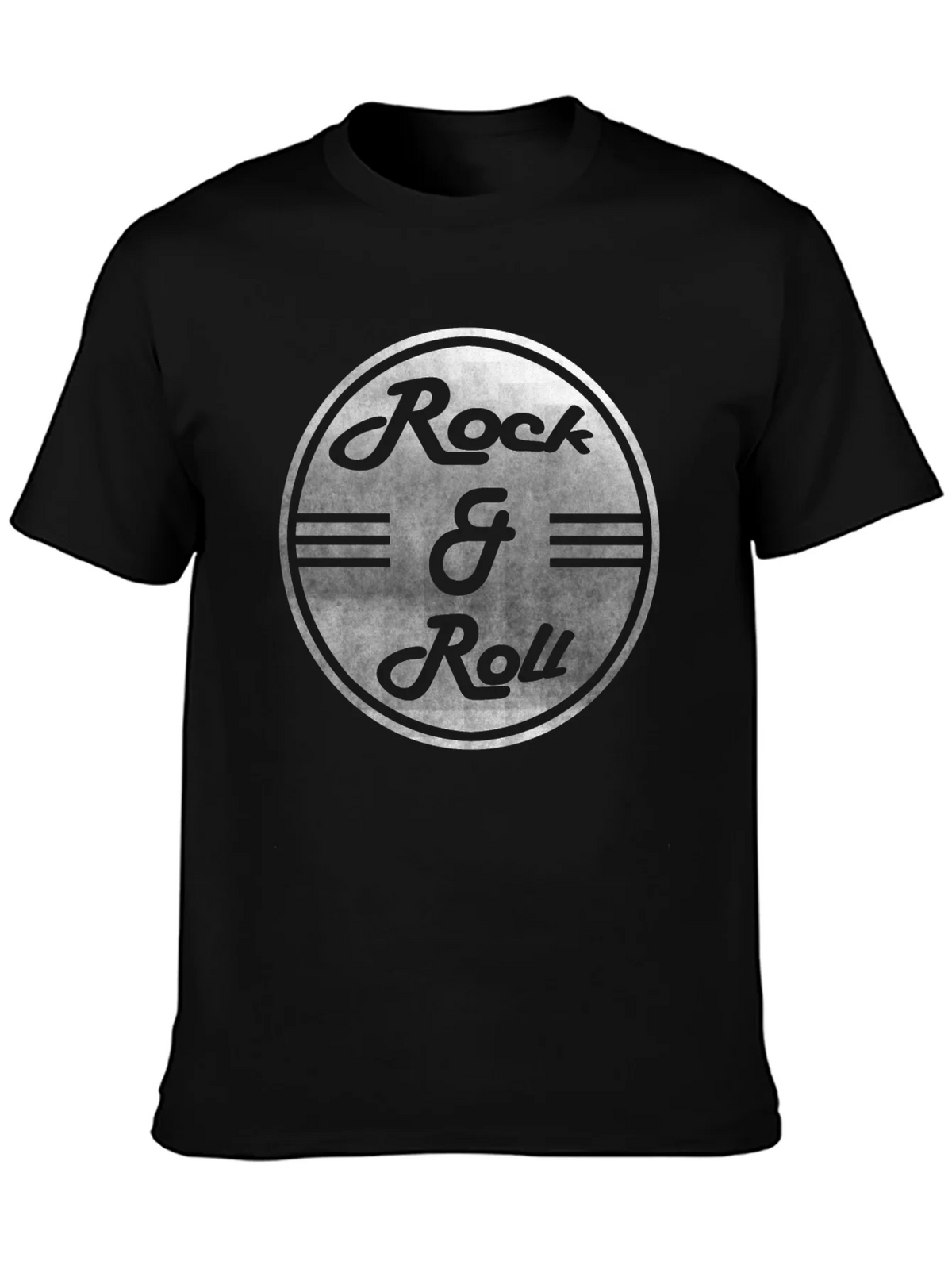 Vintage Rock & Roll Graphic Black T-Shirt