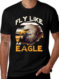 Fly Like an Eagle Graphic Tee - Black