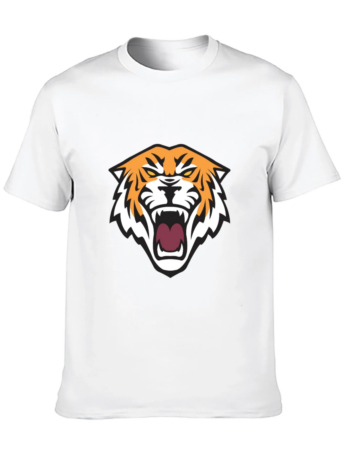 Mens Black T-Shirt with Tiger Graphic