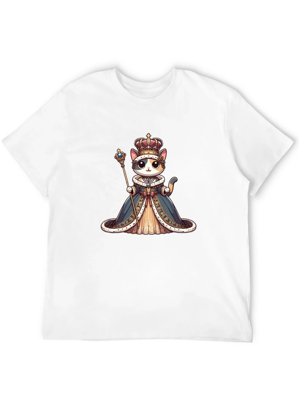 Cat Queen Graphic Tee - Royal Feline Style