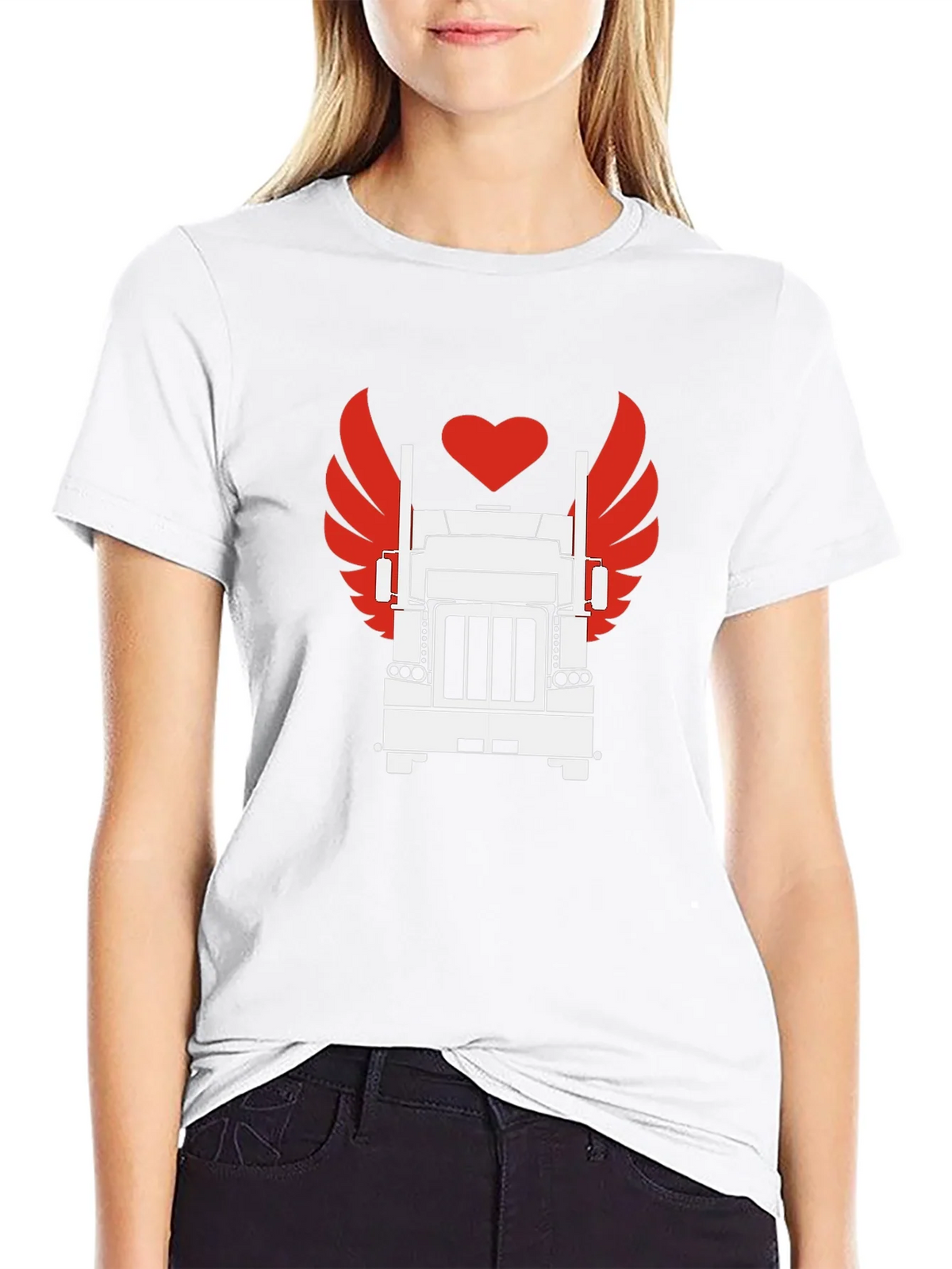 Trucker Love Graphic Tee - Cool Black T-Shirt