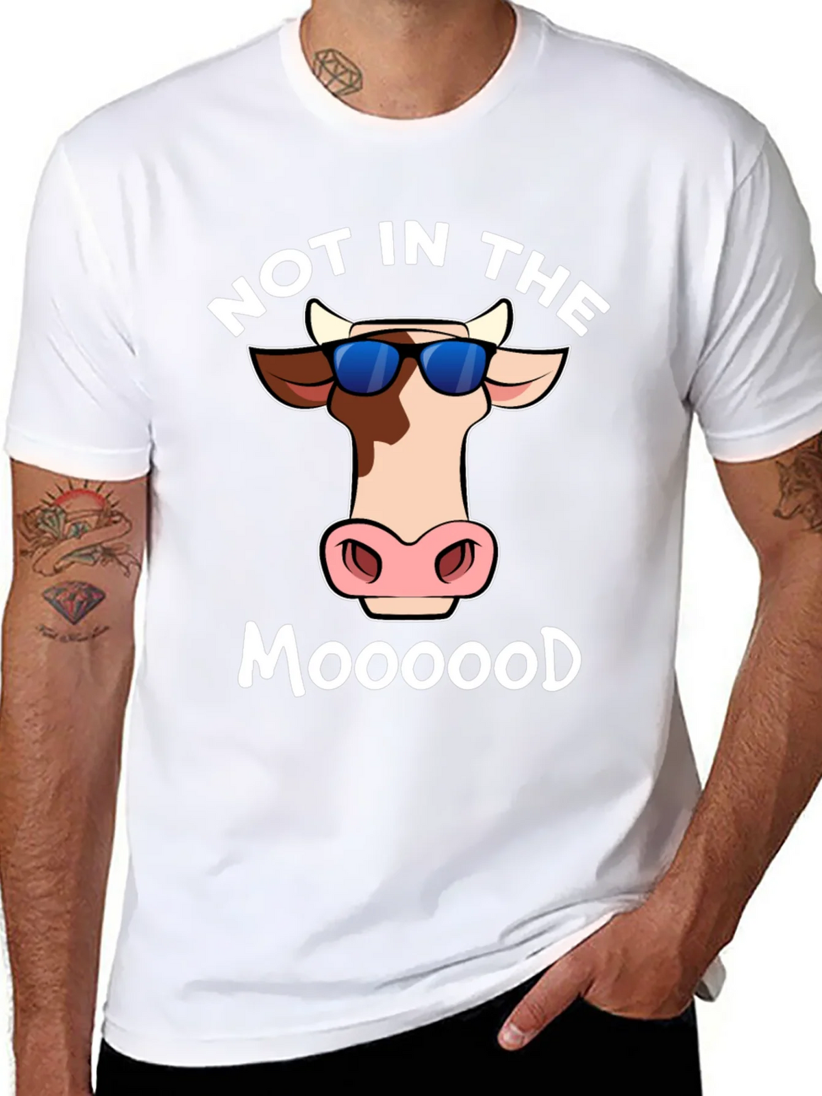 Not In The Moood T-Shirt - Funny Cow Tee
