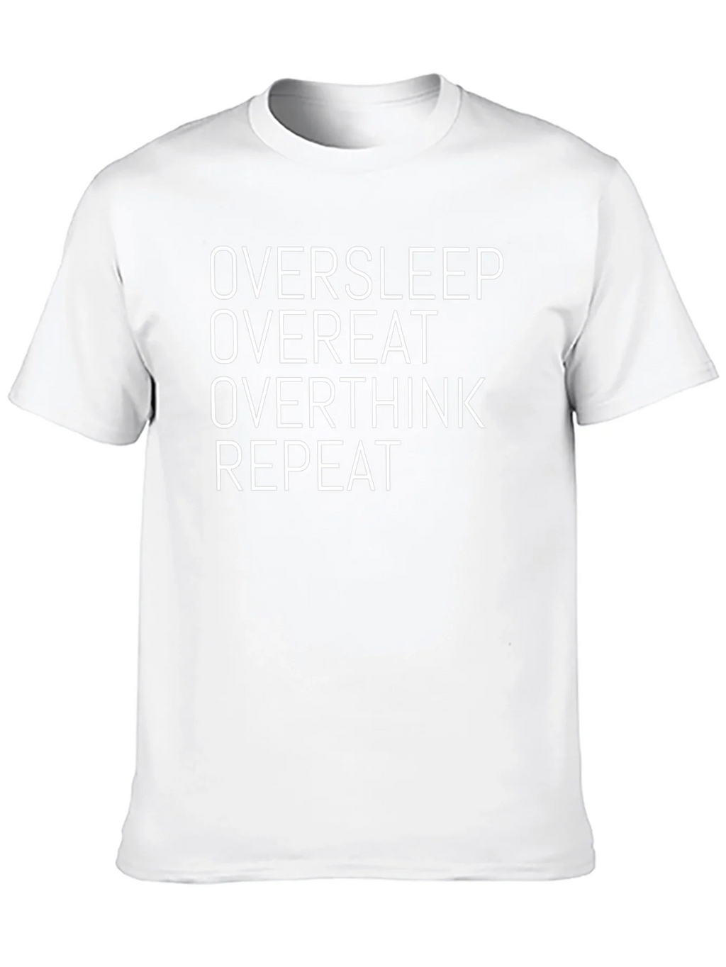 Oversleep Overeat Graphic Tee - Black Cotton T-Shirt