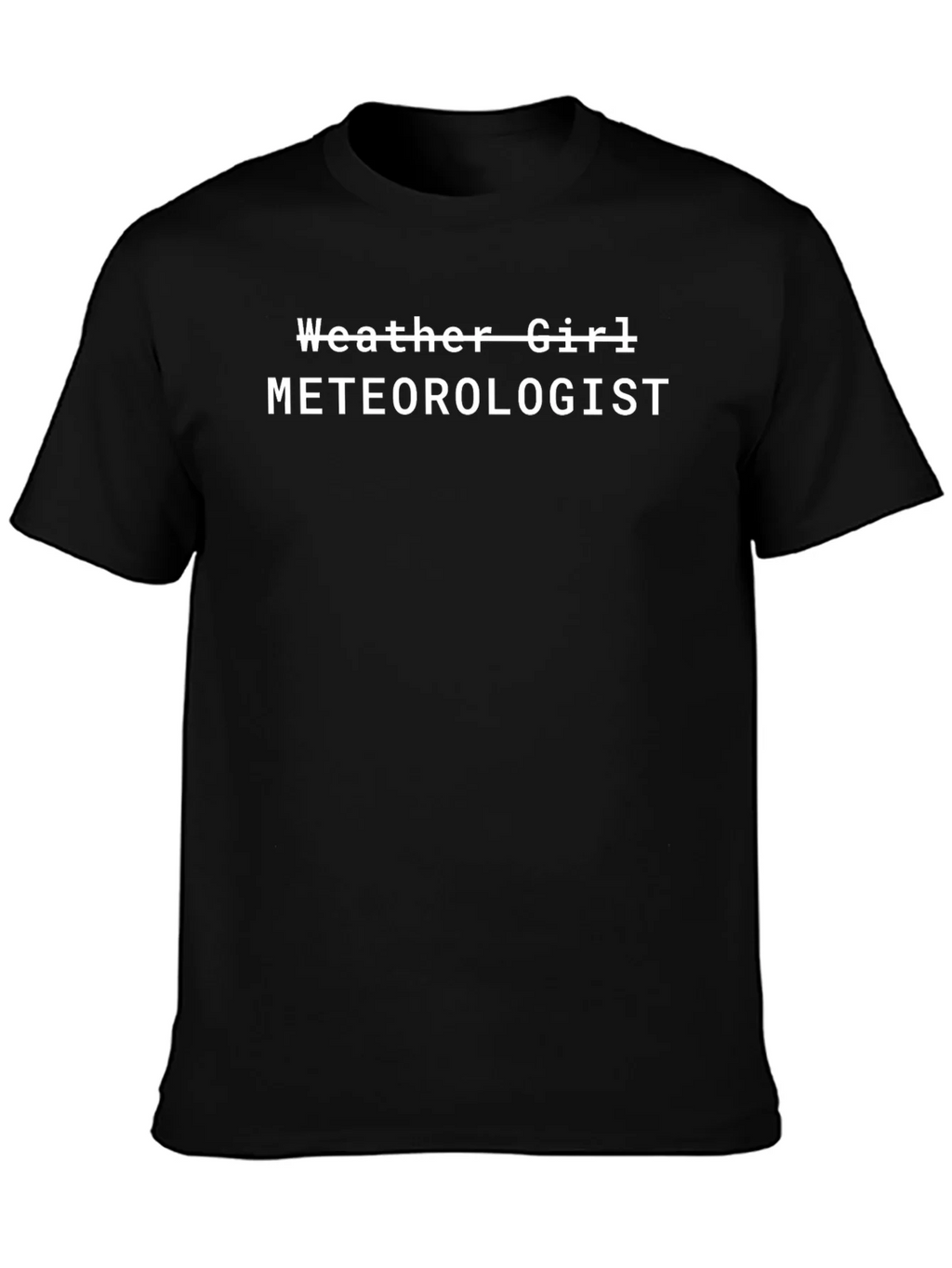 Weather Girl Meteorologist Black Graphic T-Shirt